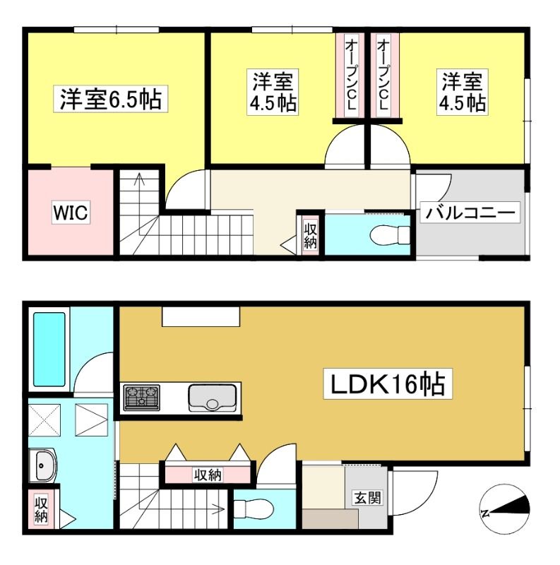 蒲郡の3LDK賃貸一戸建ての建物外観
